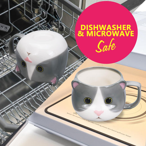 ToCooTo Taza Gato apta para lavavajillas y microondas.