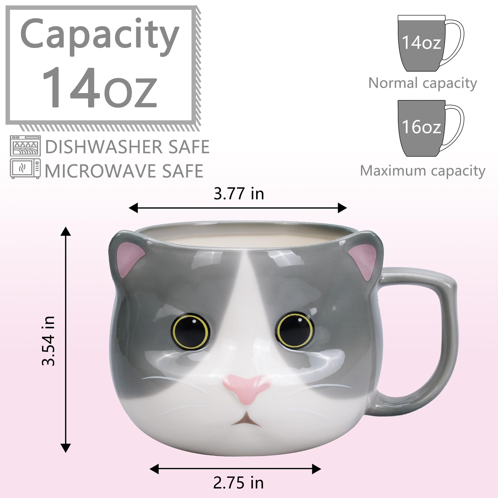 ToCooTo Taza Gato con pintura a mano añade encanto diario.