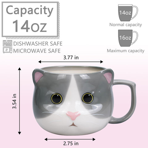 ToCooTo Taza Gato con pintura a mano añade encanto diario.