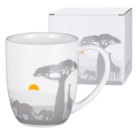 ToCooTo elefante: taza ceramica blanca, ideal para cafe diario
