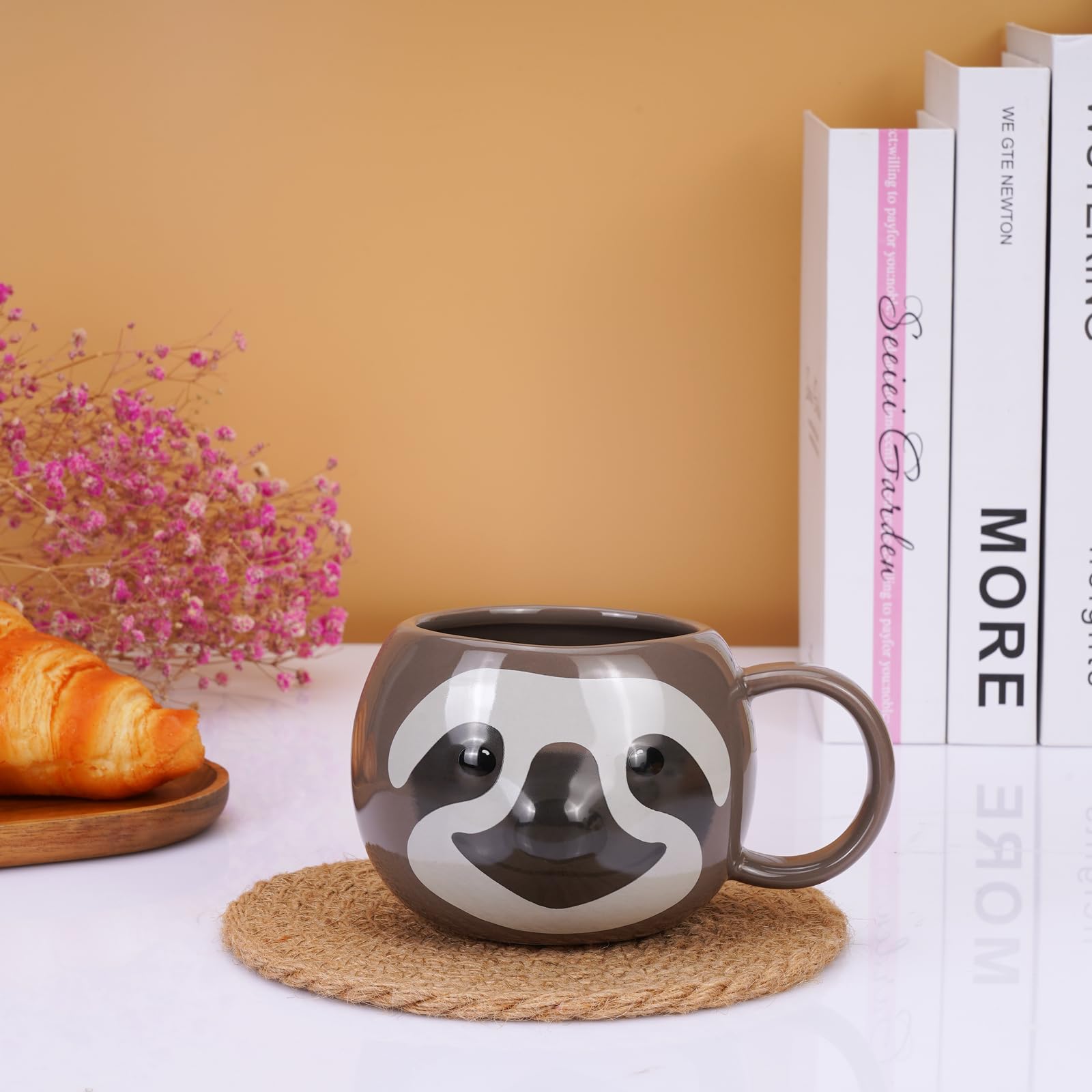 ToCooTo Taza Perezoso 16 oz, perfecto para café o té.
