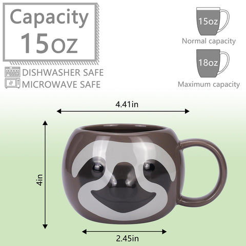 ToCooTo Taza Perezoso 16 oz, ideal para bebidas calientes en casa.