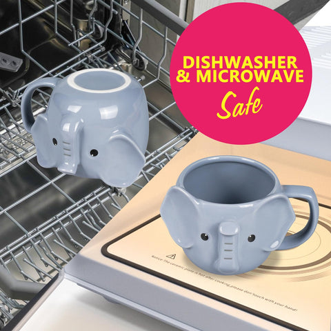 ToCooTo elefante-taza-ceramica-illustrada, ideal para té y café diarios.