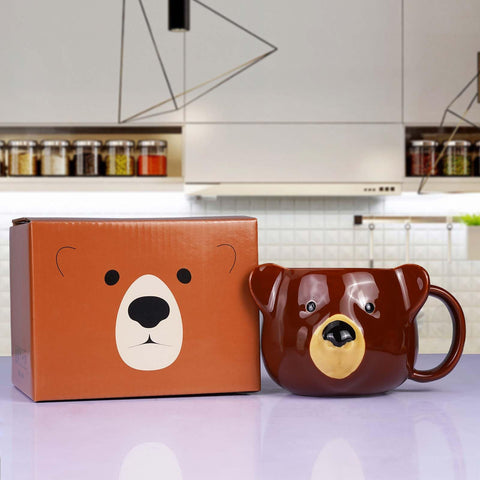 ToCooTo taza oso detalle pintado a mano, toque único