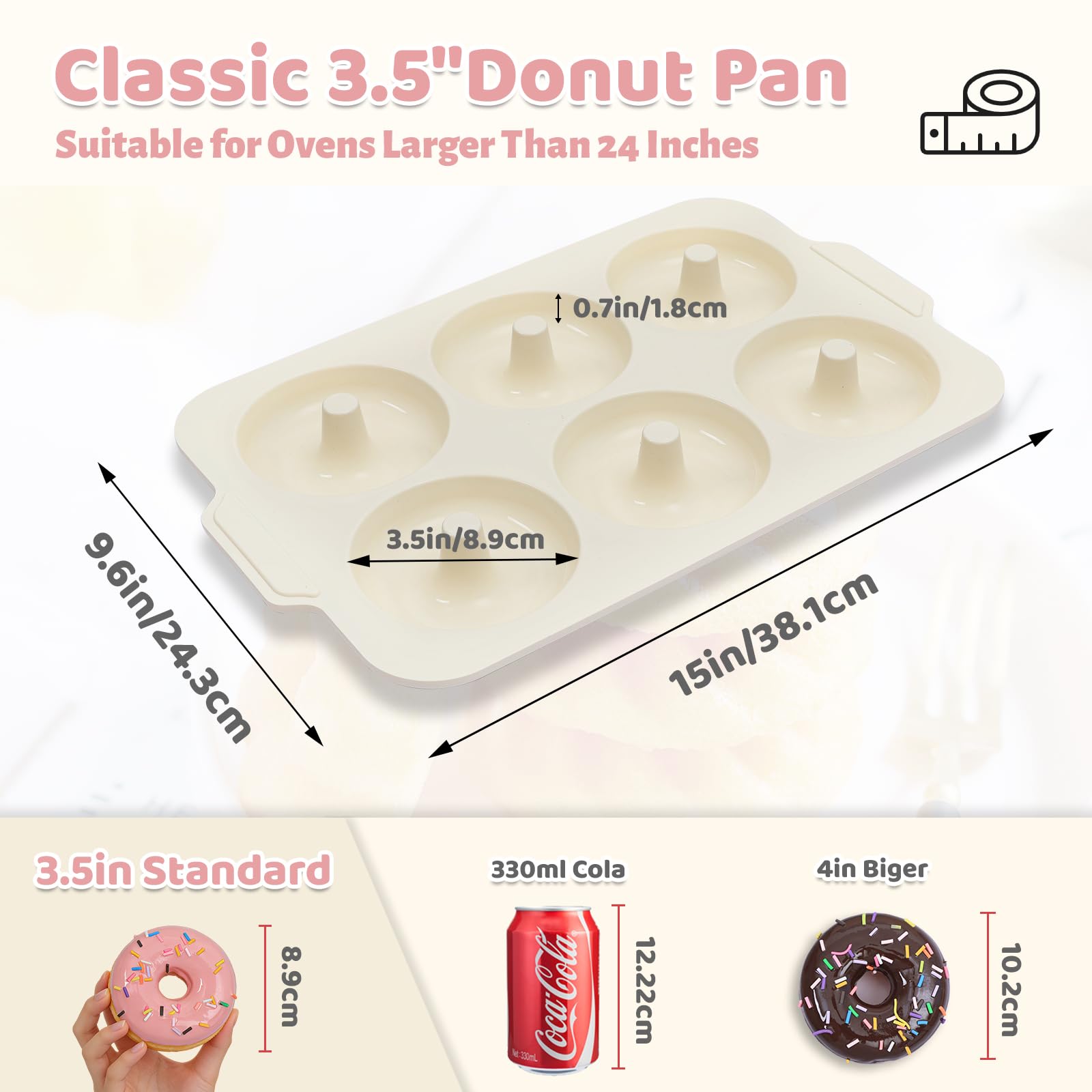 Toeusog donas glaseadas en horno con compatibilidad de horneado uniforme