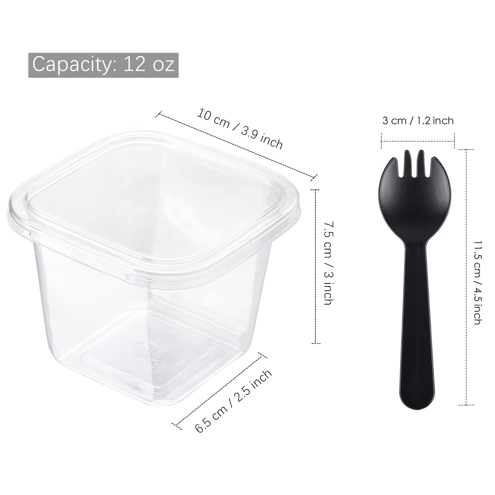 TOFLEN: copa plástica transparente con tapa, ideal para postres para llevar.