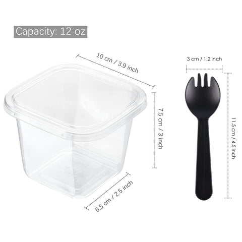 TOFLEN: copa plástica transparente con tapa, ideal para postres para llevar.