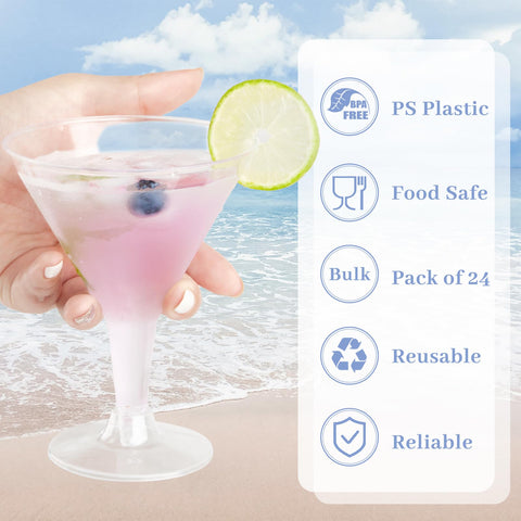 TOFLEN copas coctel claras para bebidas brillantes