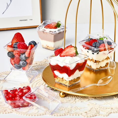 TOFLEN copas postre mini para bebidas y postres, reutilizables.