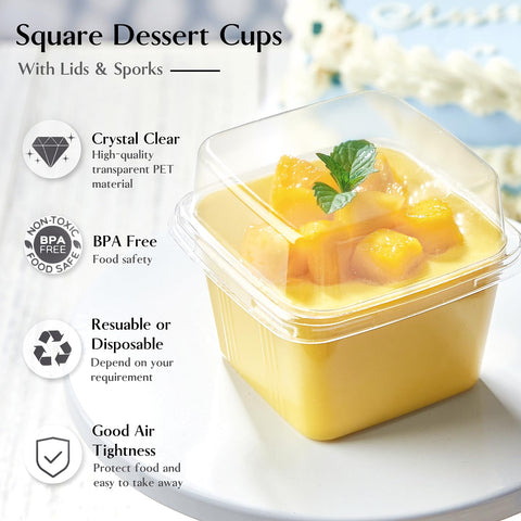 TOFLEN cucharas incluidas para postres, ideal para degustaciones y porciones