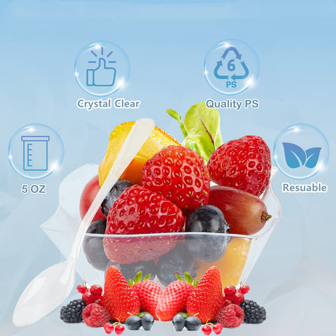 TOFLEN copas postre cristal, ideal para servir chocolates y cupcakes