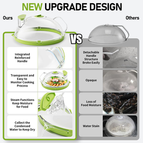 TOFWOF cubre microondas con vapor integrado para mantener la comida jugosa.