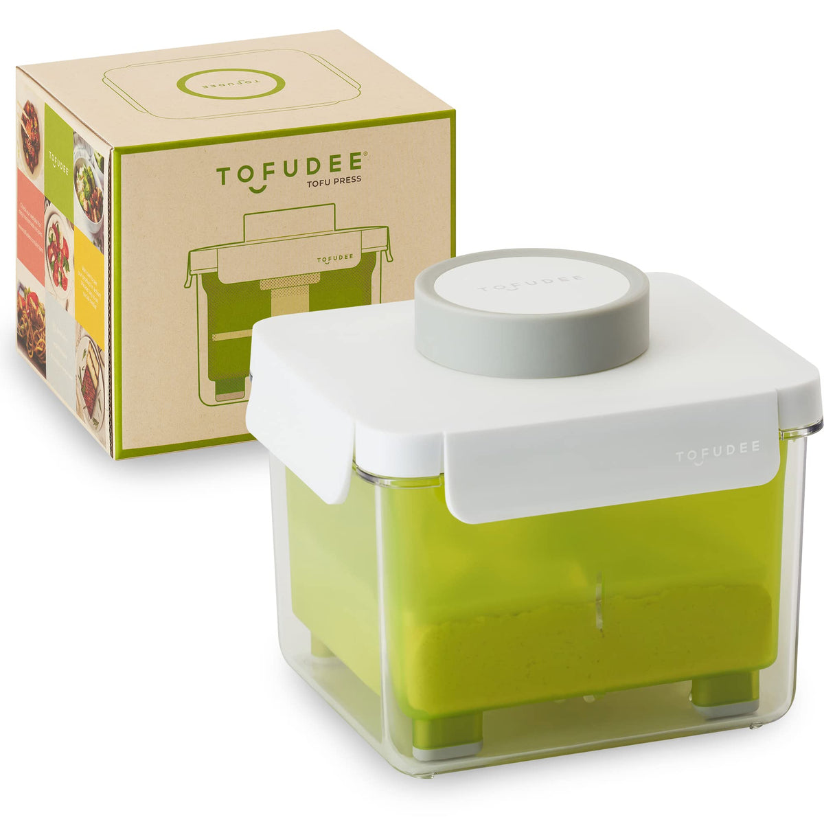 TOFUDEE Prensa para tofu con drenaje automático, textura mejorada.