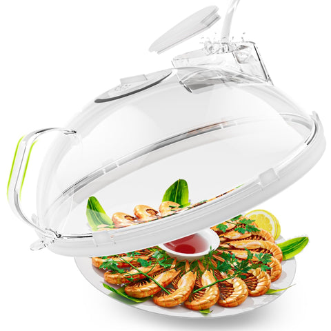 TOFWOF cubierta microondas 12 pulgadas transparente evita salpicaduras