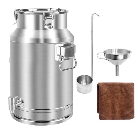 Cubo Togarhow 304 con grifo para verter leche con control.