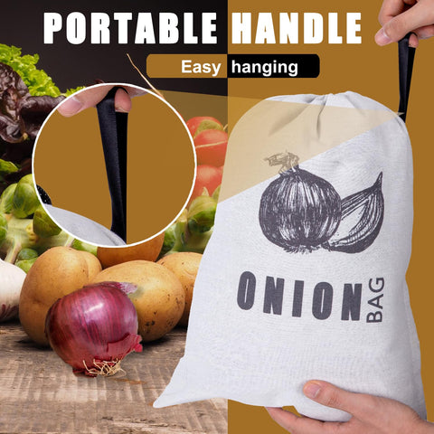 TOGETRUE bolsa patatas-cebolas con cierre lateral para organización