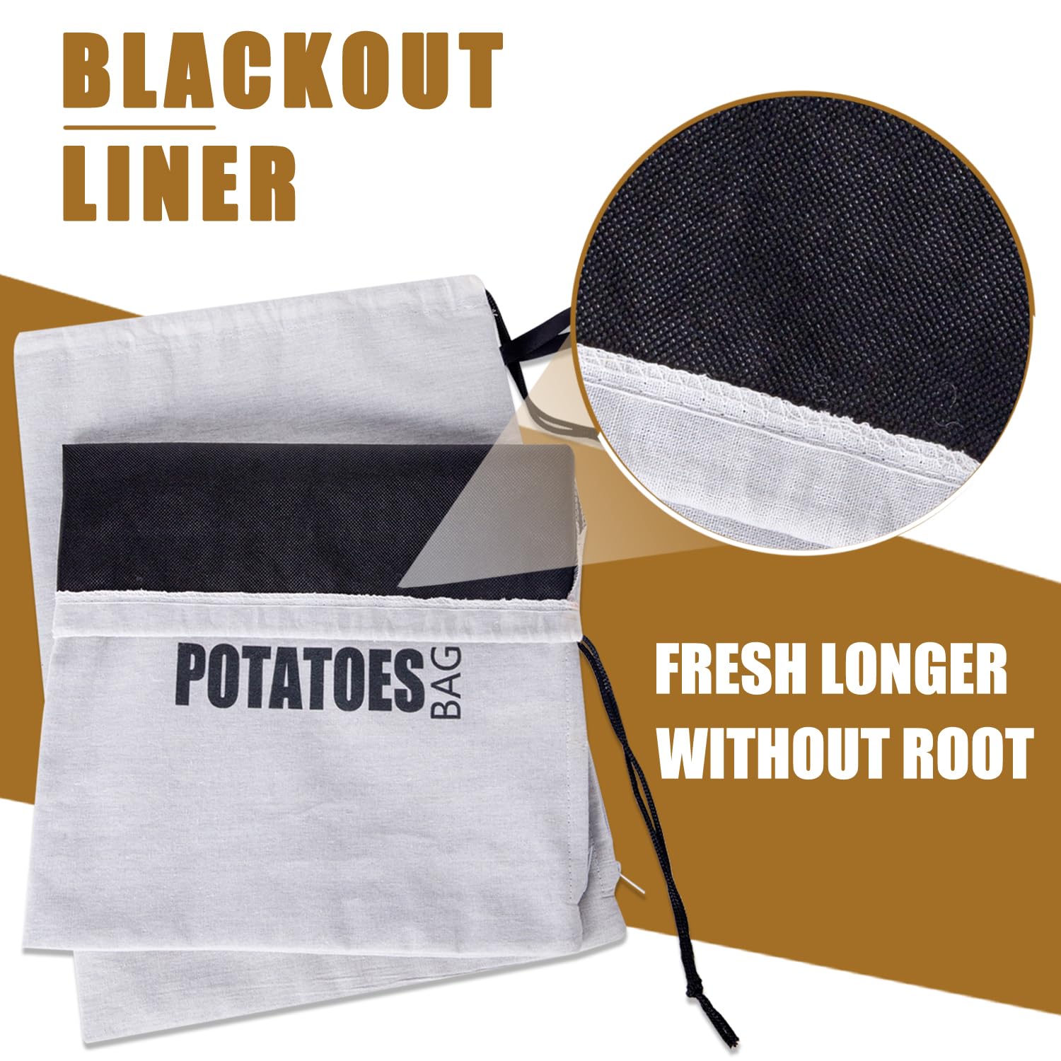 TOGETRUE bolsa patatas-cebolas tejido lavable para limpieza fácil