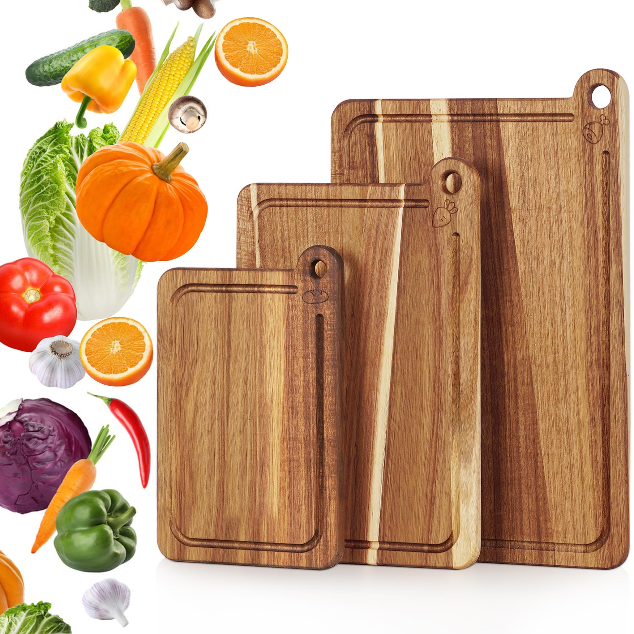 Tohiasen regalo de cocina en acacia, perfecta opción práctica para chefs y amantes del hogar.