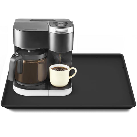 TOHONFOO alfombrilla de silicona para cafetera con borde elevado protege la encimera
