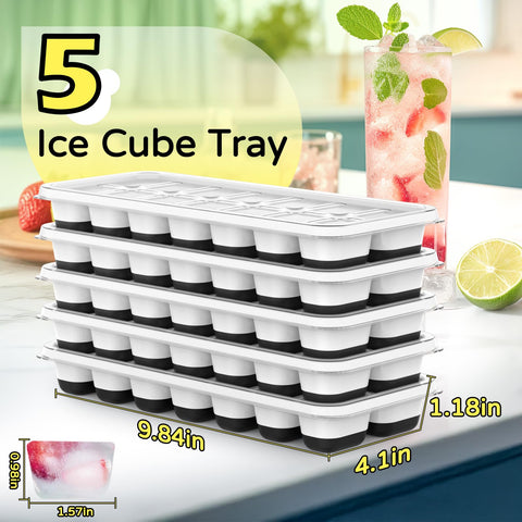 Bandeja Tohsssik con liberación fácil para cubos de hielo perfectos.