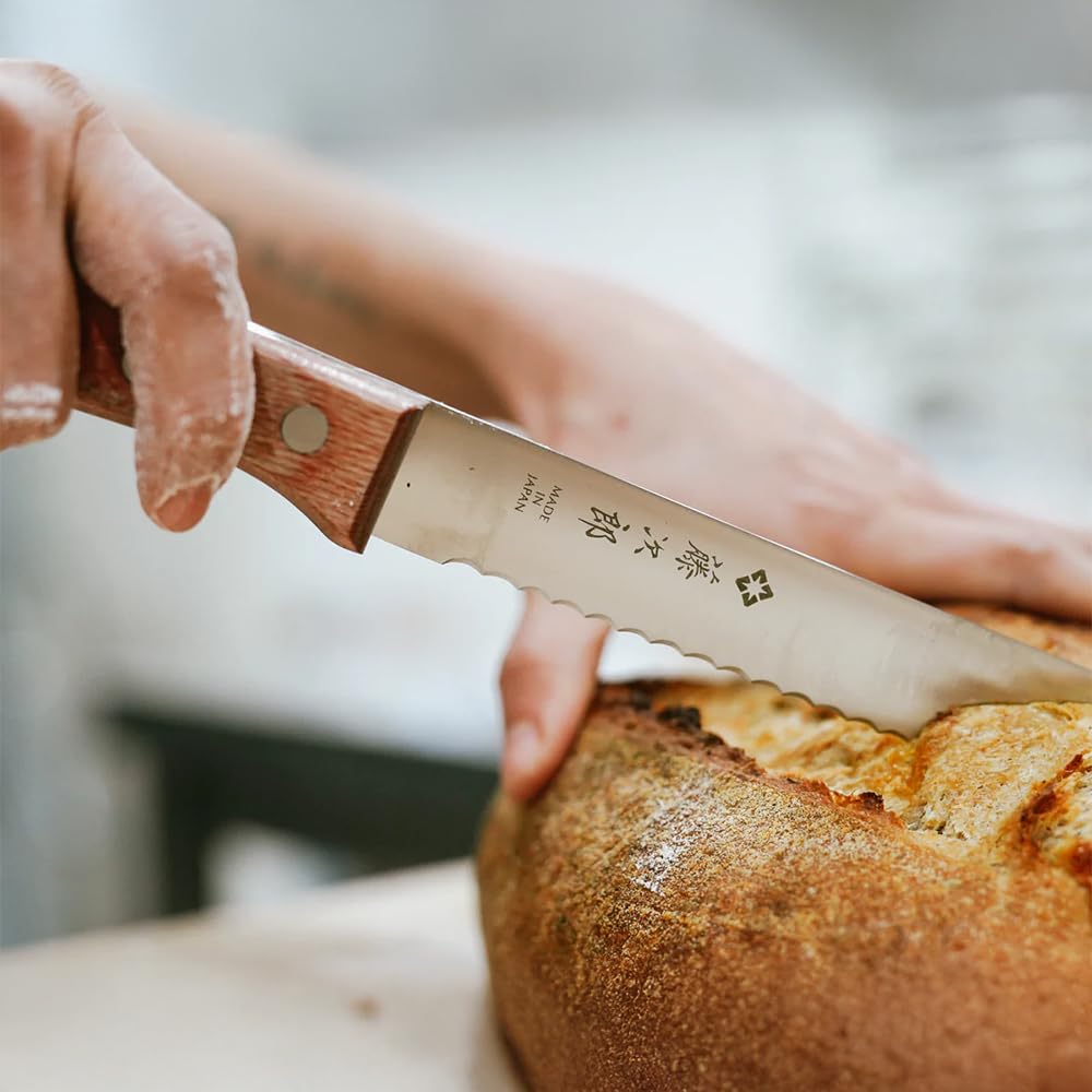 Tojiro cuchillo pan filo afilado para cortes precisos sin aplastar