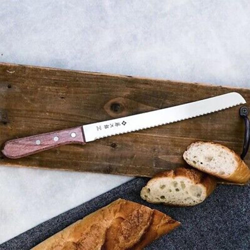 Tojiro cuchillo pan hecho en Japón, calidad artesanal para rebanadas limpias