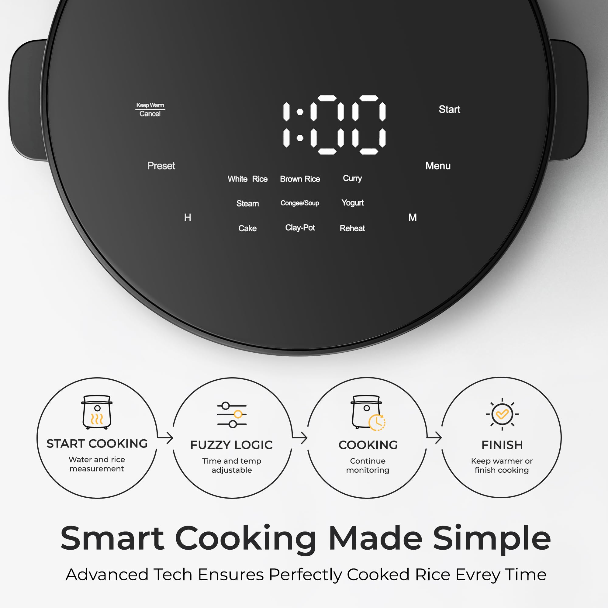 TOKIT Arrocera mini logra arroz esponjoso con tecnología de cocción