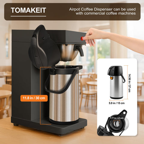 Tomakeit Airpot, mecanismo de pompa, verter con control y comodidad.