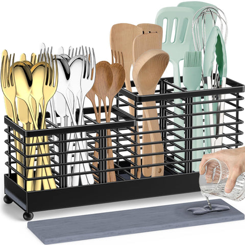 TomCare organizador de utensilios con diatomita absorbente para encimeras secas.