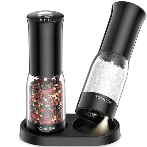 Molinillo TOMEEM con pantalla LED para ver energía restante mientras cocinas.