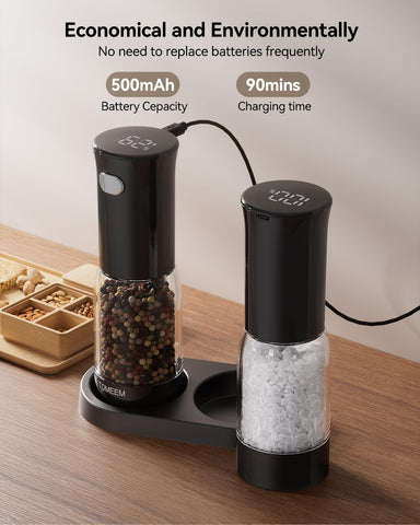Molinillos TOMEEM con capacidad de 4.5oz por unidad.