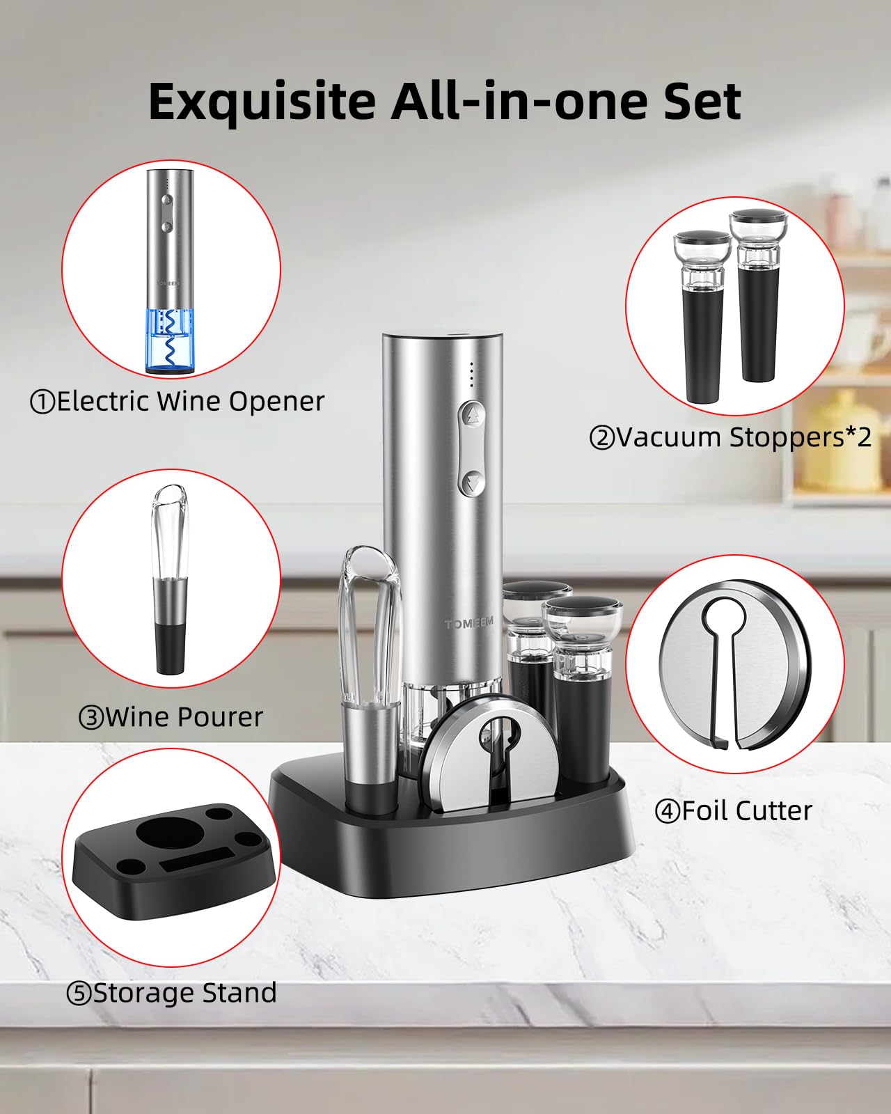 TOMEEM tapones de vacío para conservar el vino