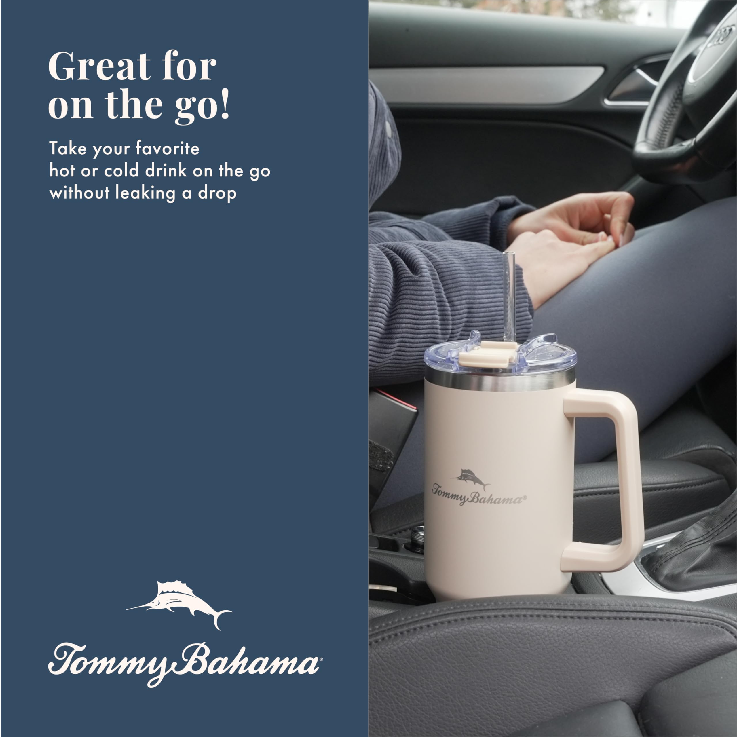 Tommy Bahama botella de playa mantiene bebidas frías todo el día.