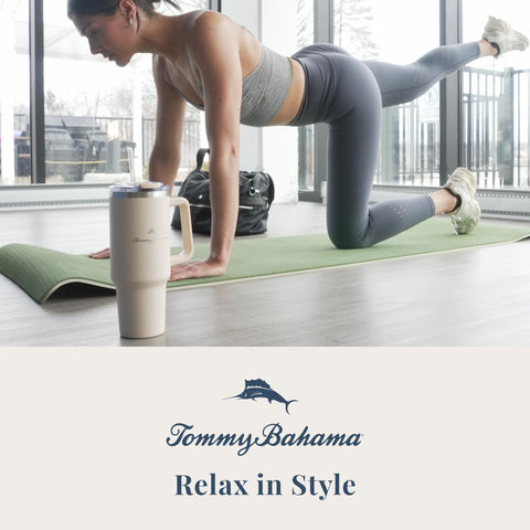 Tommy Bahama botella resistente, perfecta para uso diario y actividades al aire libre.