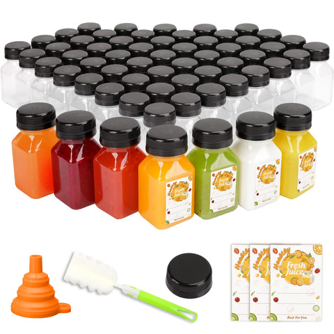 TOMNK botellas 4oz con tapas, ideales para llevar zumos frescos.