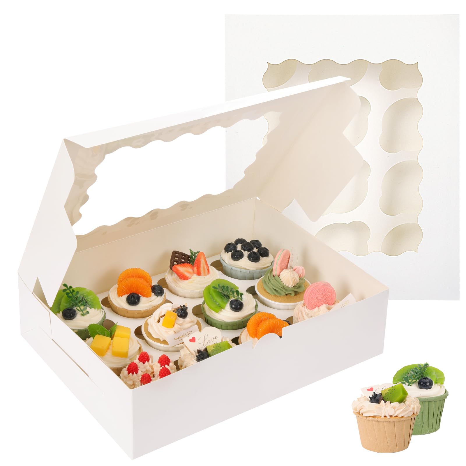 Cajas TOMNK con ventana para exhibir dulces de forma atractiva.