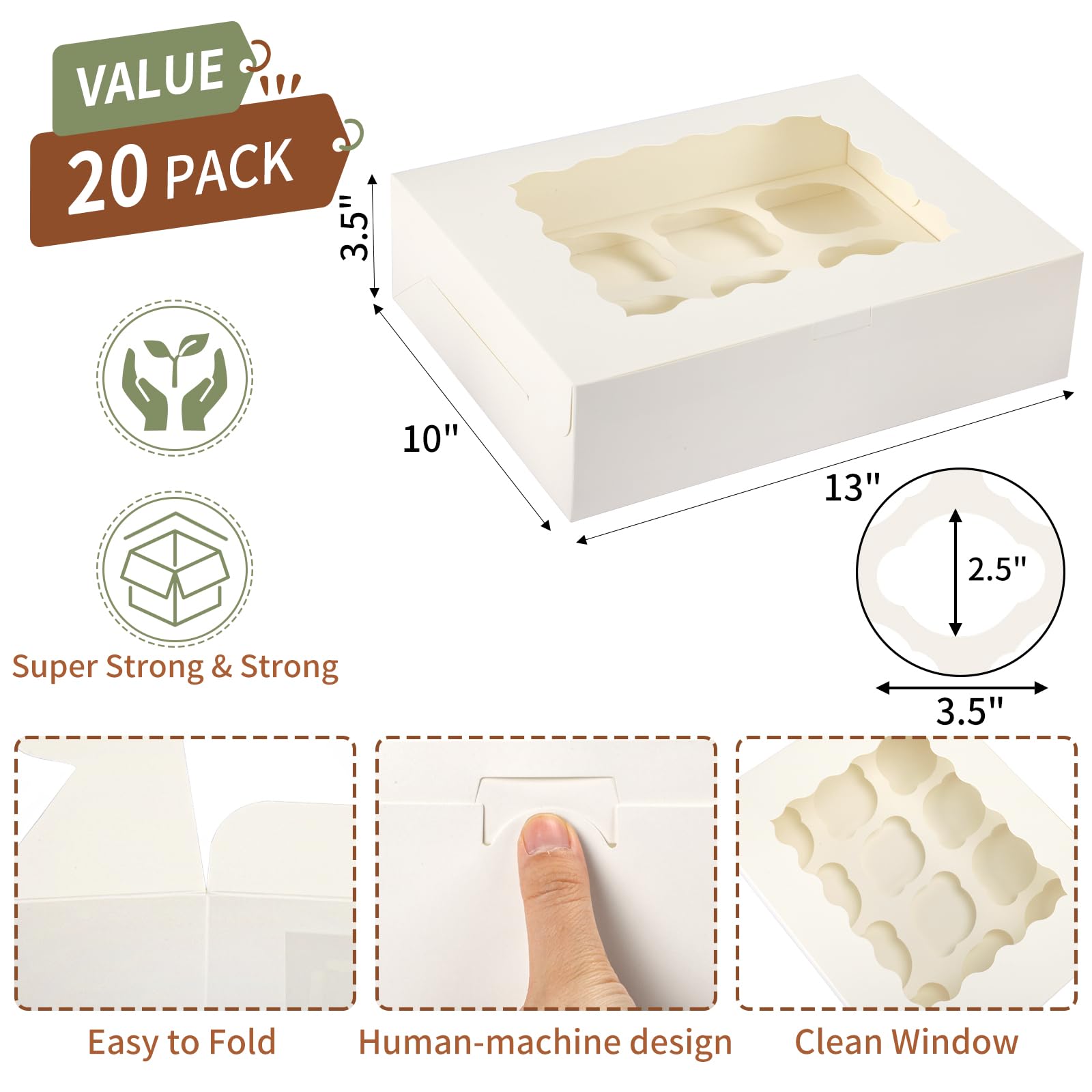 Insertos TOMNK para cupcakes mantiene porciones ordenadas y seguras.