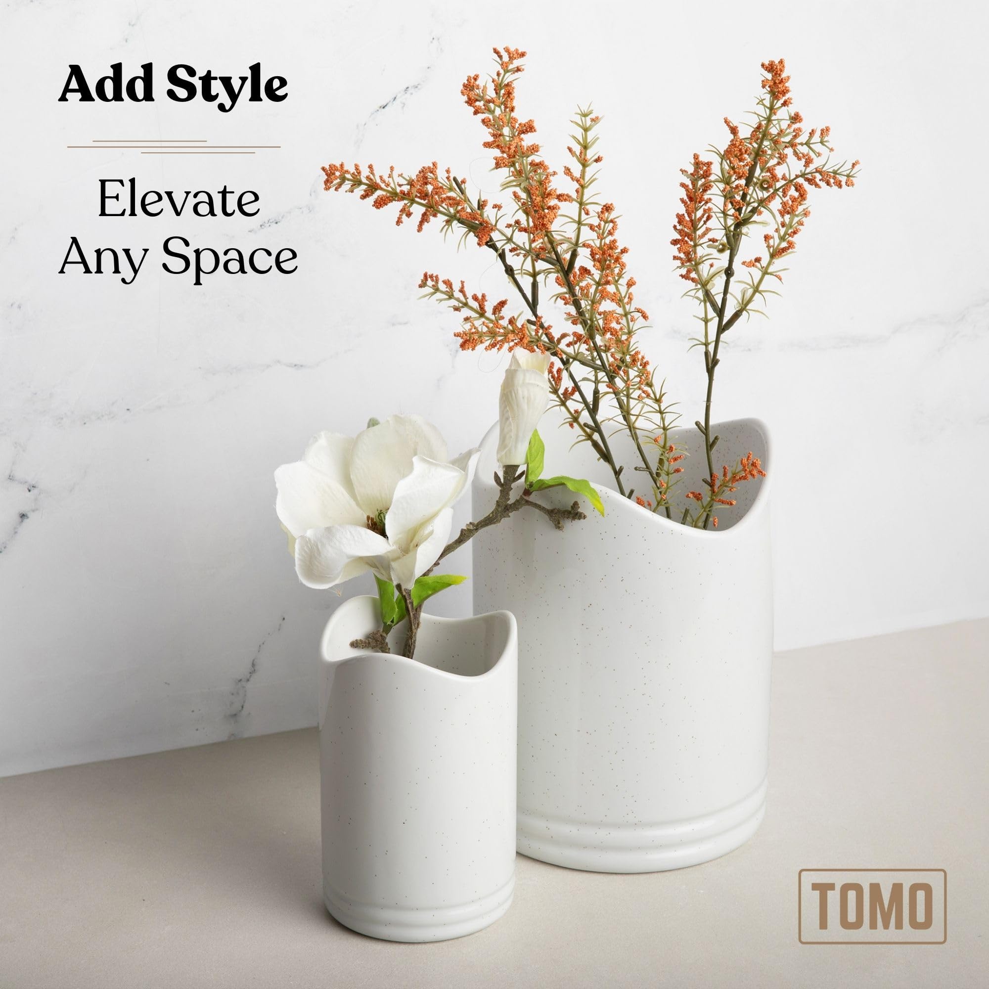 TOMO small 4-inch crock fits compact counters and saves valuable workspace