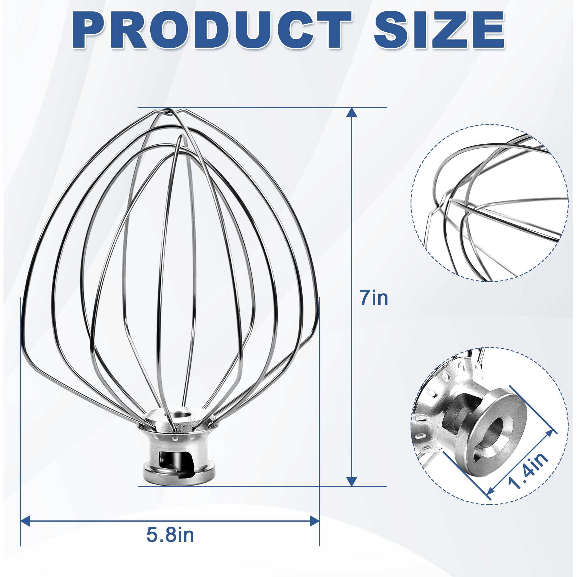 Tomoon accesorio batidora 6hilos para kitchenaid 6qt mejora la aireacion.