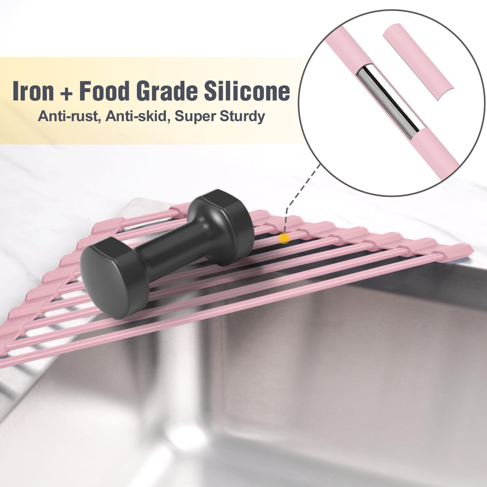 Tomorotec acero inoxidable 304 con recubrimiento de silicona, resistente y seguro.