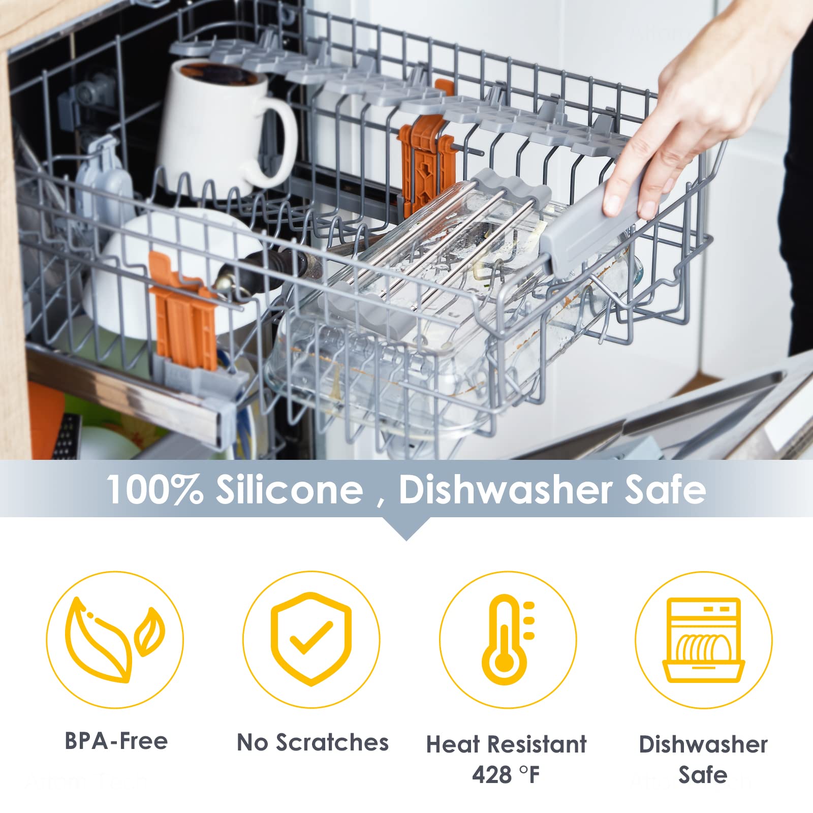 Tomorotec porta silicona removible, fácil limpieza y sin BPA.