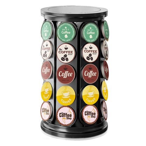 TOMSHUB portacápsulas K-Cup con carrusel giratorio para acceso rápido.