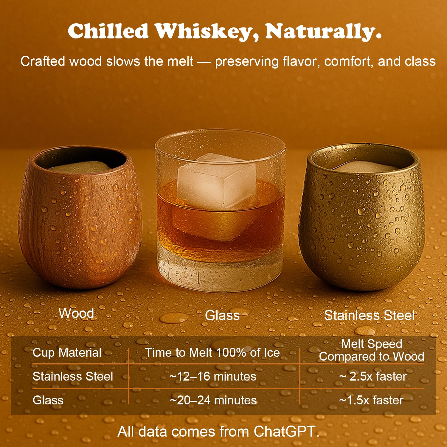 Vaso Tomzio bourbon 11oz en mesa, acabado elegante para brindar.