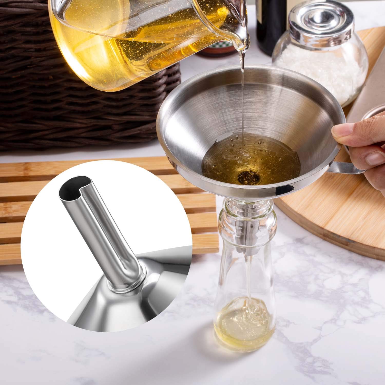 Toncoo Diseño elegante en plata que combina con la cocina