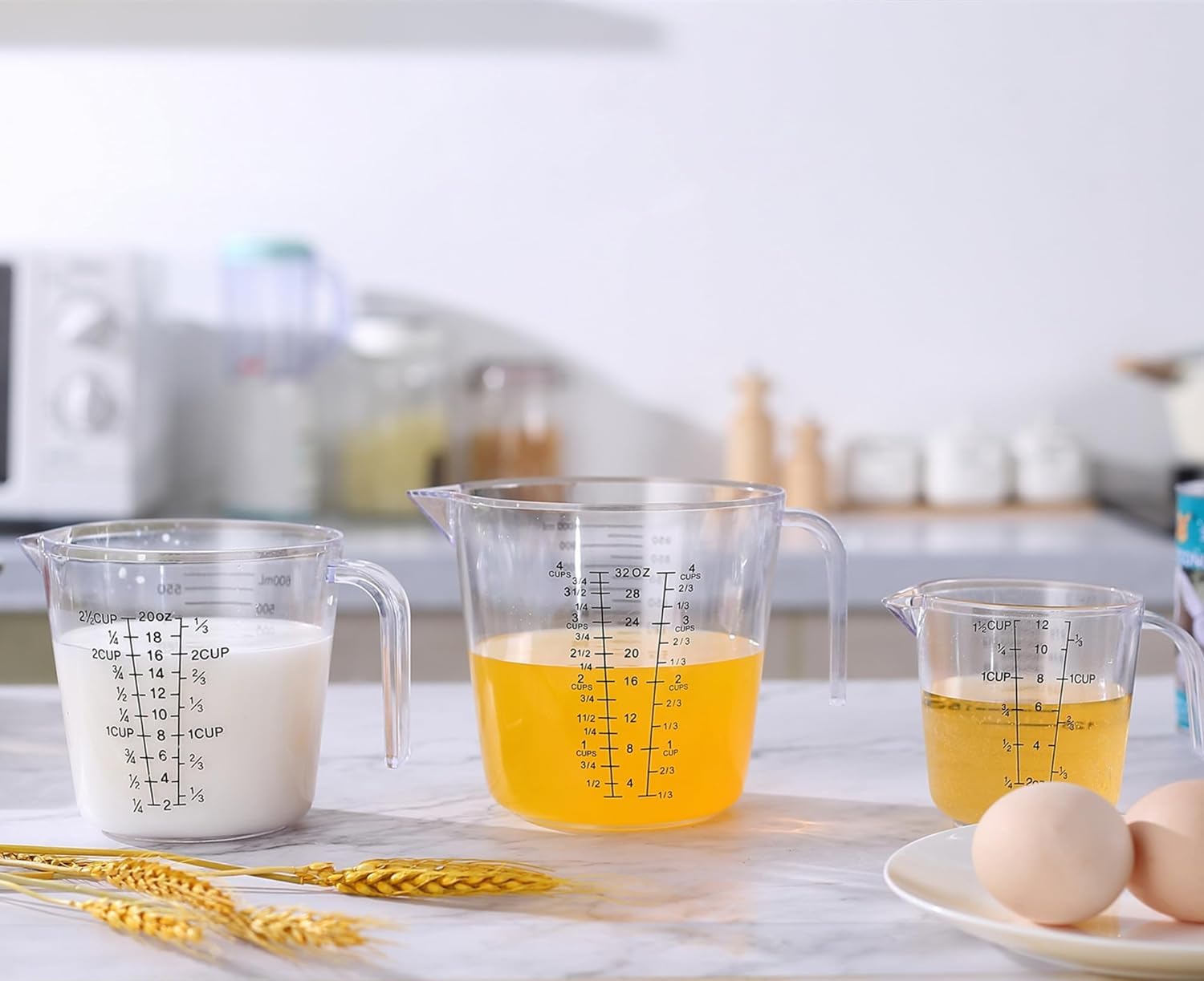 Tongjude conjunto tazas medidoras y cucharas para medir con precisión