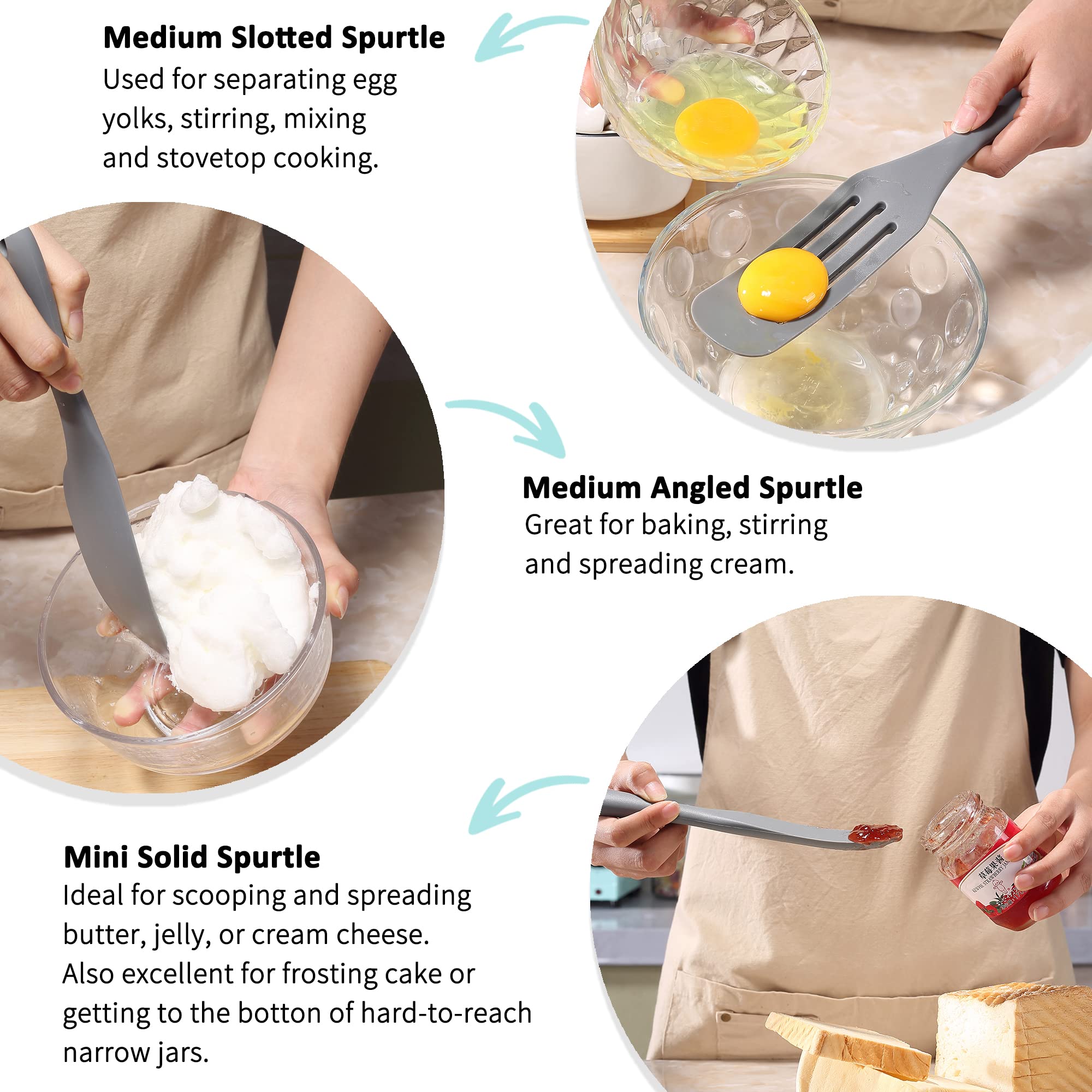 Tongjude diseño ergonómico con mango cómodo para control preciso en la cocina.