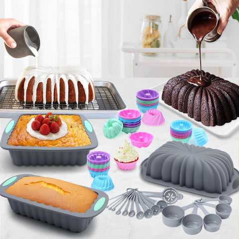 Tongjude moldes silicona para pan y muffins desmolde rápido