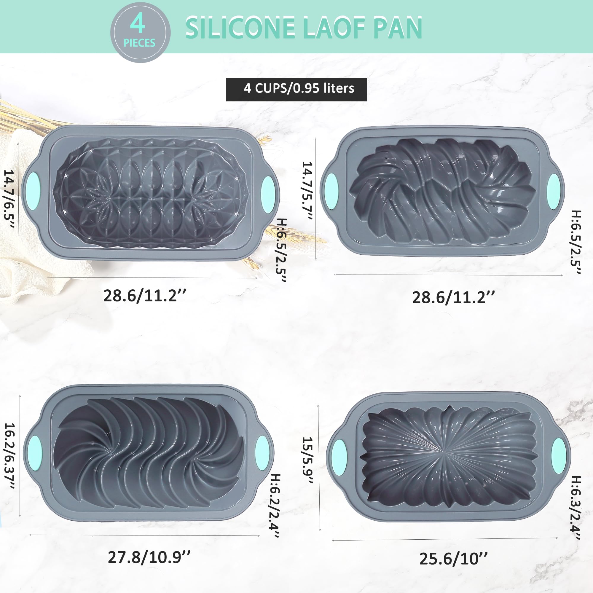 Tongjude pan-de-platano-silicona, ideal para pan de plátano suave y jugoso.