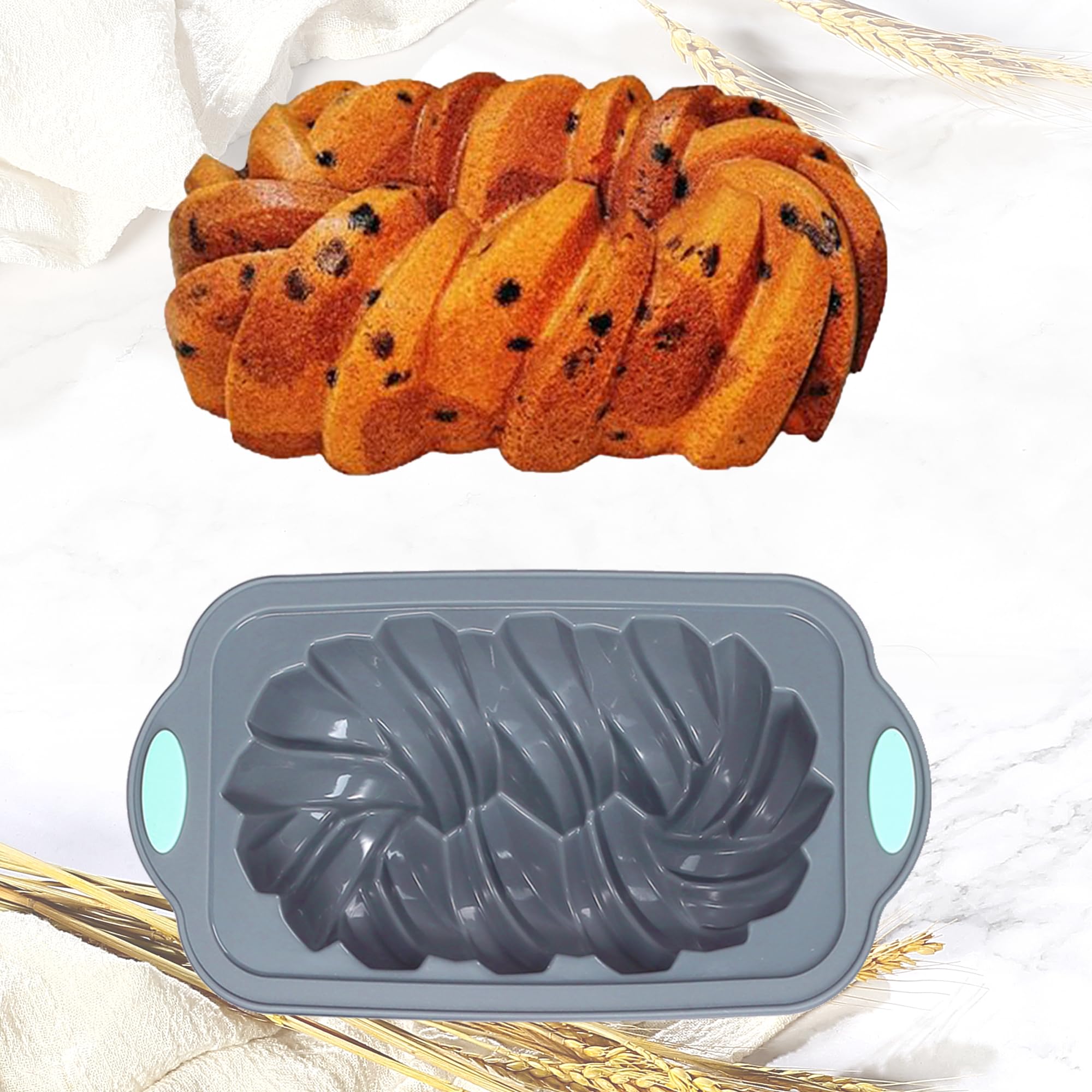 Tongjude pan-de-tarta-de-frutas-silicona, rebanadas limpias y presentación apetitosa.