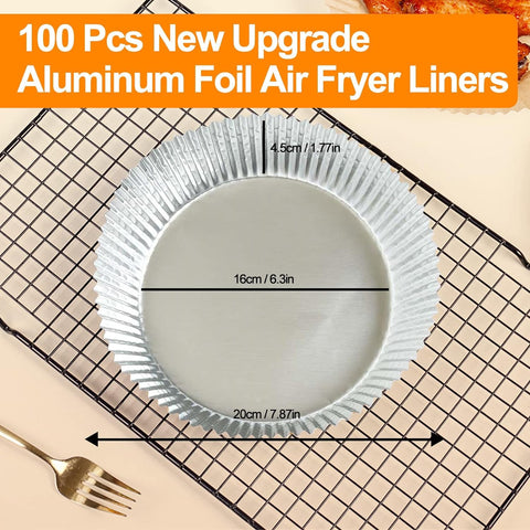 Tonmom forro aluminio freidora borde 4.5 cm, protege paredes
